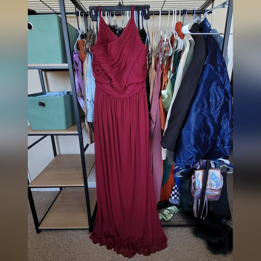 ALFRED SUNG D692 Burgundy Bridesmaid Dress Size 12